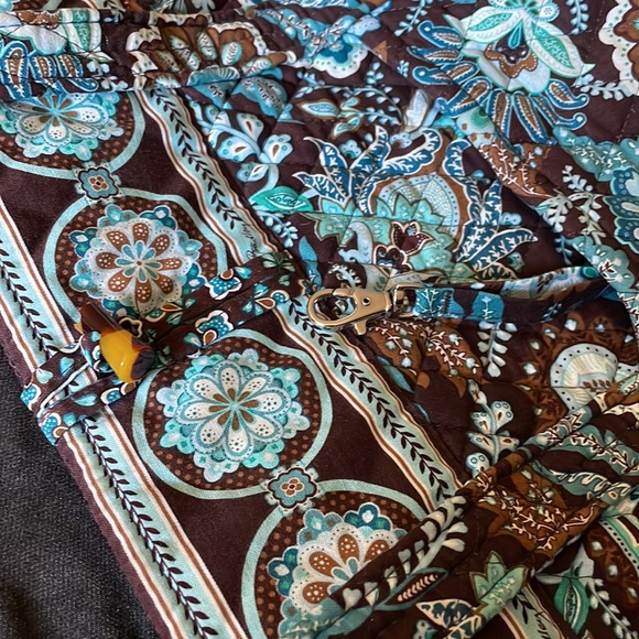 RARE VINTAGE Vera Bradley Large Toggle Tote Java Blue Retired Pattern - Picture 8 of 9